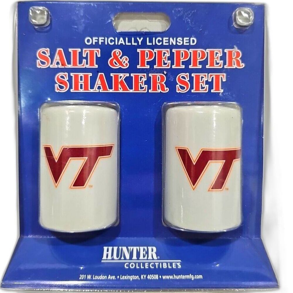 Virginia Tech Hokies Salt And Pepper Shakers Hunter Collectibles New Unused
